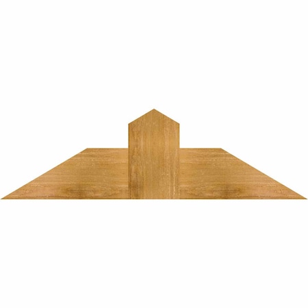Ekena Millwork Portland Rough Sawn Timber Gable Bracket, Western Red Cedar, 36"W x 10"H x 2"D x 6"F, 7/12 Pitch GBW036X10X0206POR00RWR